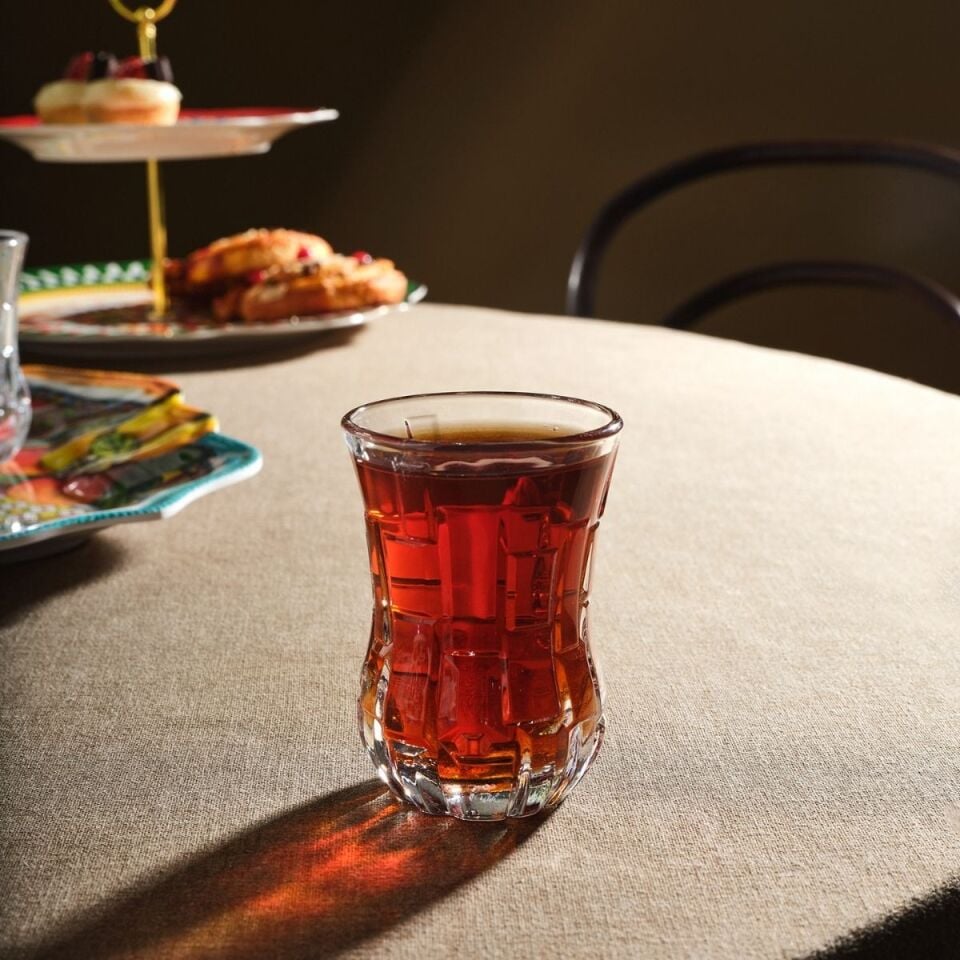 RCR Etna Yüksek Kalite Cam 6'lı Çay Bardağı 140 ml