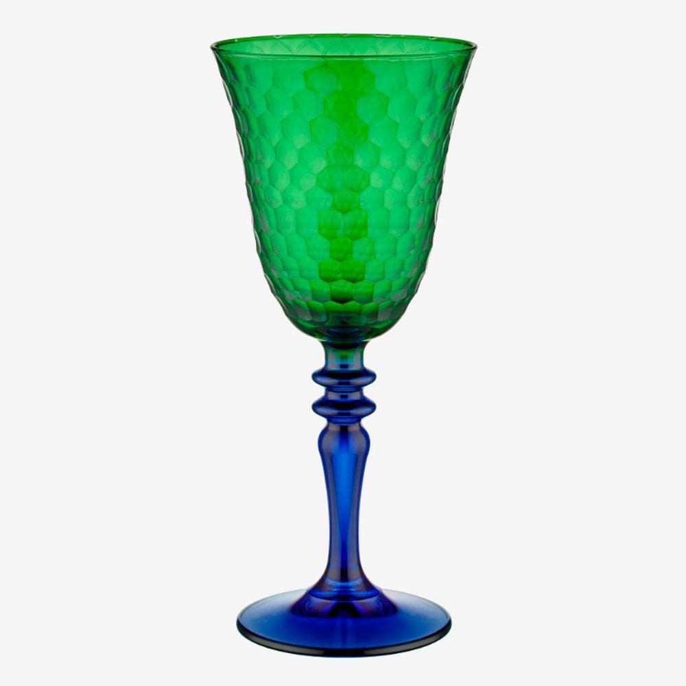 Yeşil Mavi Cam Kadeh 270 Ml Venezia Collection by Chiara Alessi