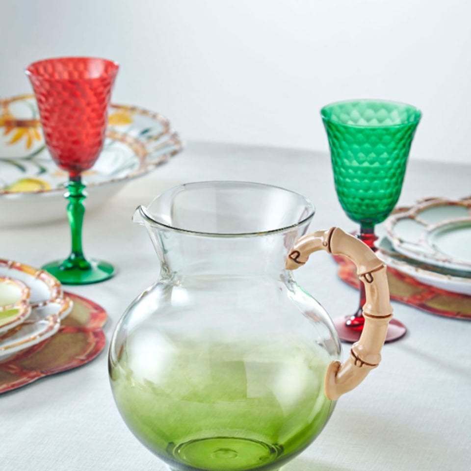 Kırmızı Yeşil Cam Kadeh 270 Ml Venezia Collection by Chiara Alessi