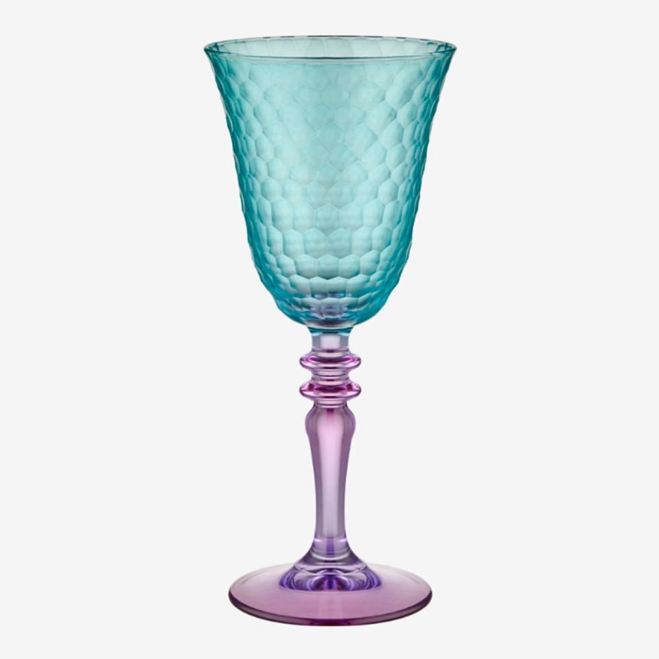 Turkuaz Lila Cam Kadeh 270 Ml Venezia Collection by Chiara Alessi