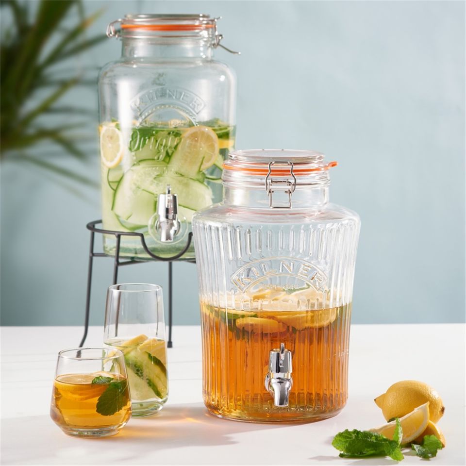 Kilner Klipsli 5 LT Yuvarlak İçecek Sebili & Standı