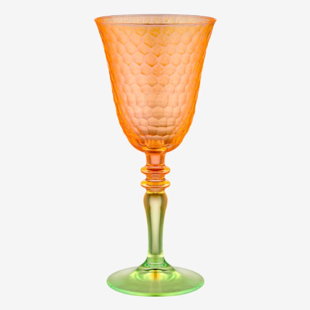 Turuncu Sarı Cam Kadeh 270 Ml Venezia Collection by Chiara Alessi
