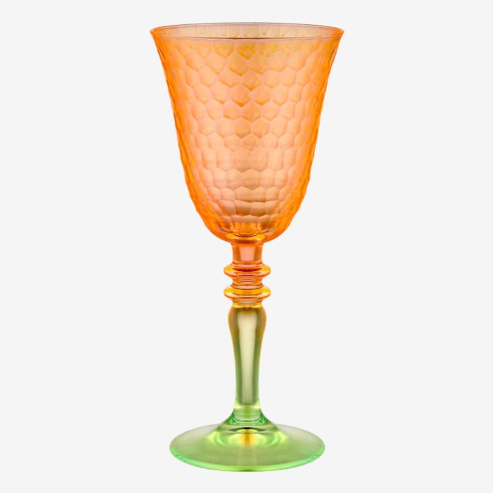 Turuncu Sarı Cam Kadeh 270 Ml Venezia Collection by Chiara Alessi