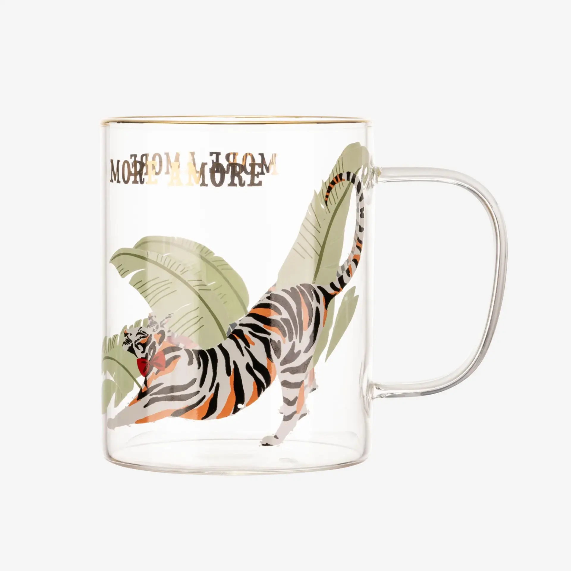 Yvonne Ellen Kaplan Siyah Cam Kupa 400 Ml Animals Collection