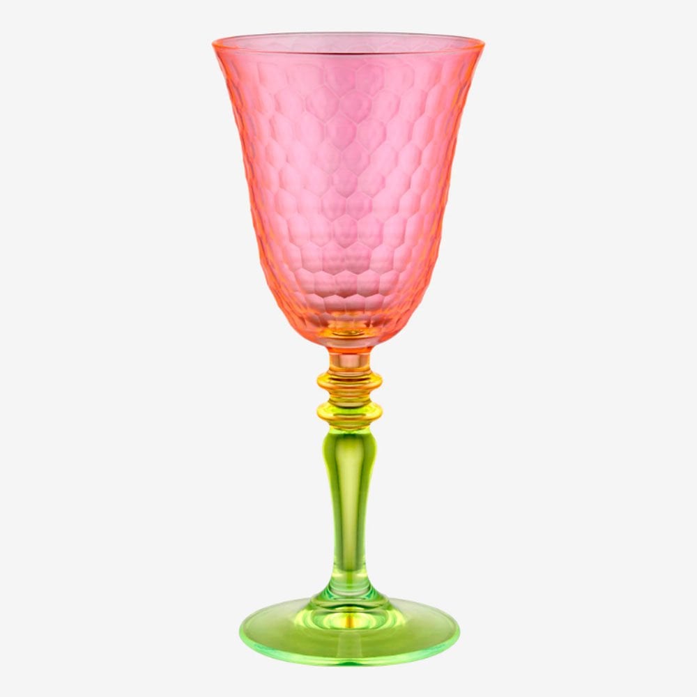 Pembe Yeşil Cam Kadeh 270 Ml Venezia Collection by Chiara Alessi
