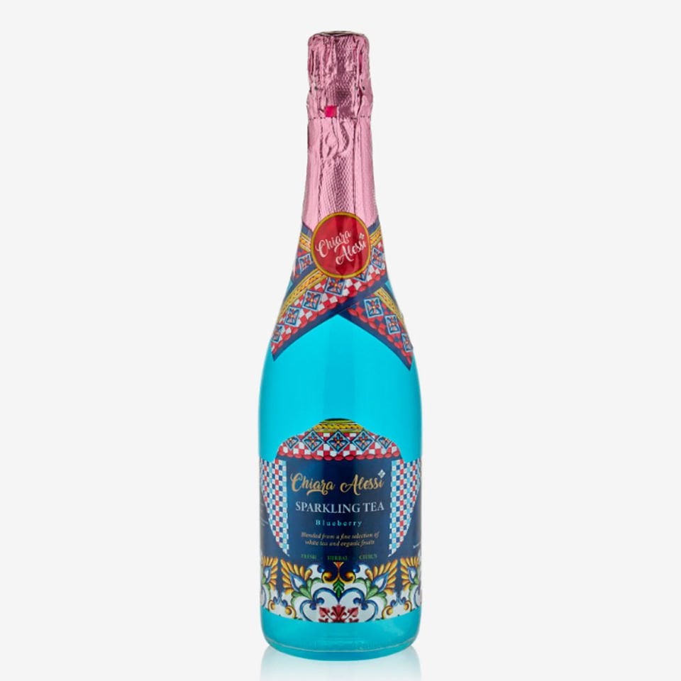 Mavi Alkolsüz Şampanya 750 Ml Blueberry Collection by Chiara Alessi
