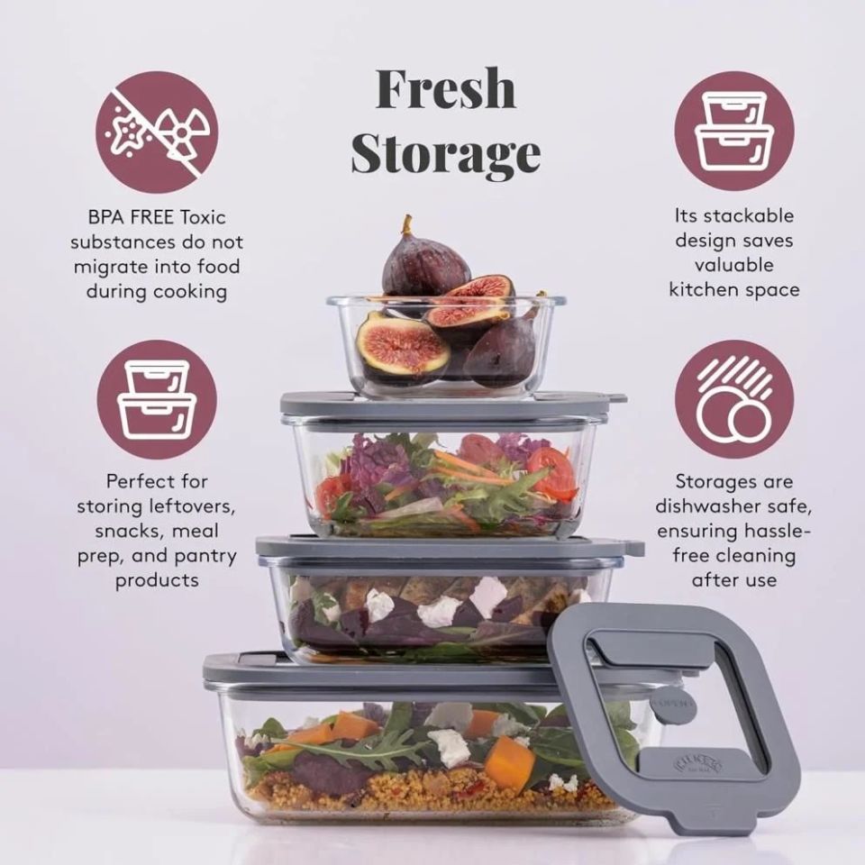 Kilner New Fresh Saklama Kabı Kare 0,8 Lt