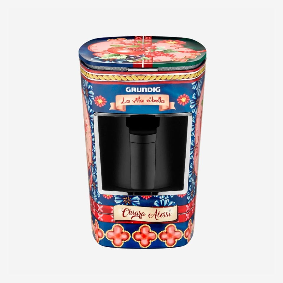 Kırmızı Mavi Türk Kahvesi Makinesi Grundig La Vita E Bella Collection by Chiara Alessi