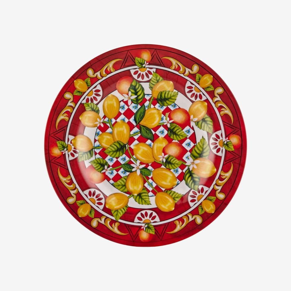 Kırmızı Melamin Kahvaltı Tabağı 21,5 Cm Portofino Collection by Chiara Alessi