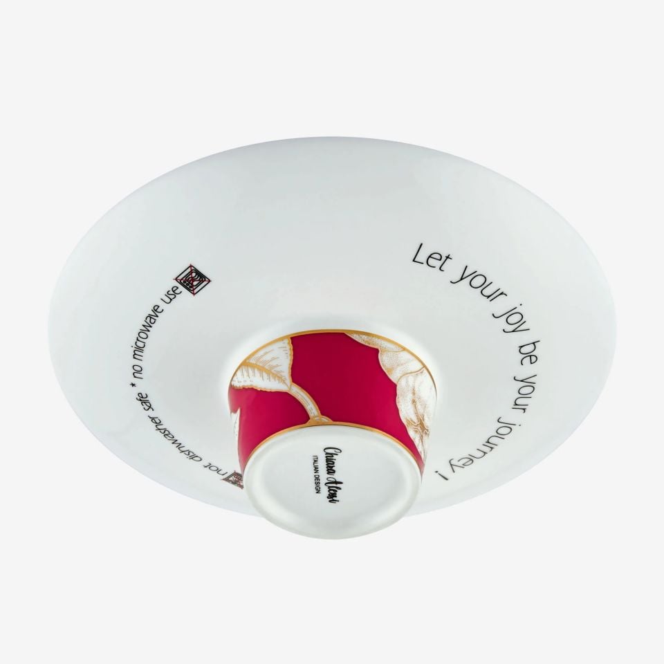 Fuşya Porselen Kahve Fincan Seti 100 Ml Ravello Collection by Chiara Alessi