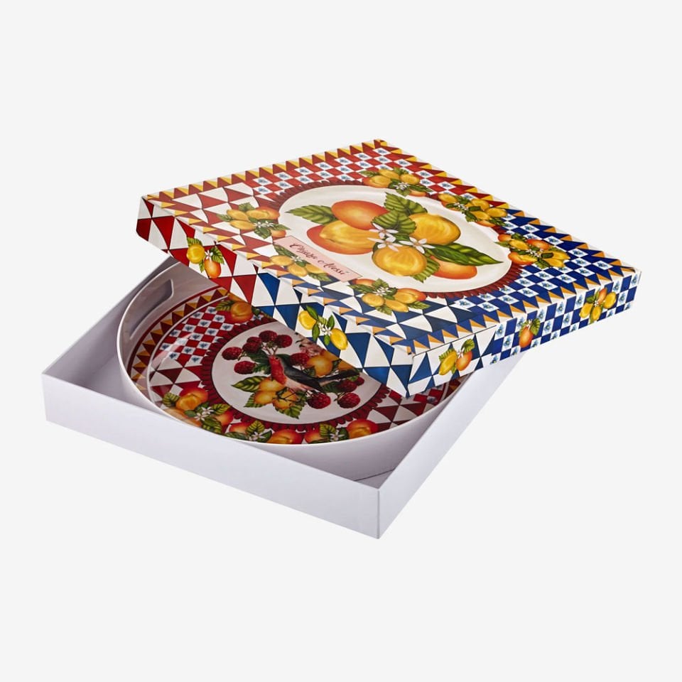 Kırmızı Melamin Tepsi 40 Cm Portofino Collection by Chiara Alessi