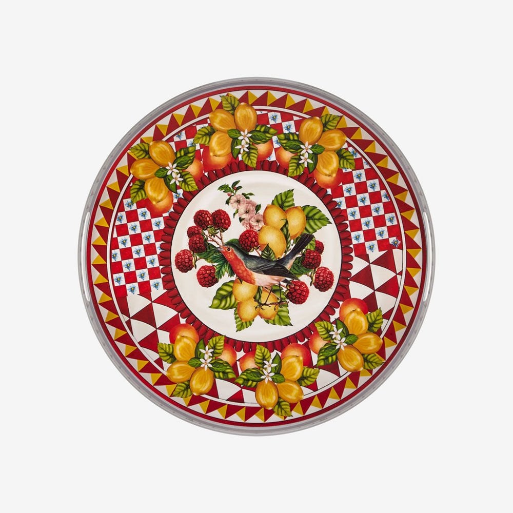 Kırmızı Melamin Tepsi 40 Cm Portofino Collection by Chiara Alessi