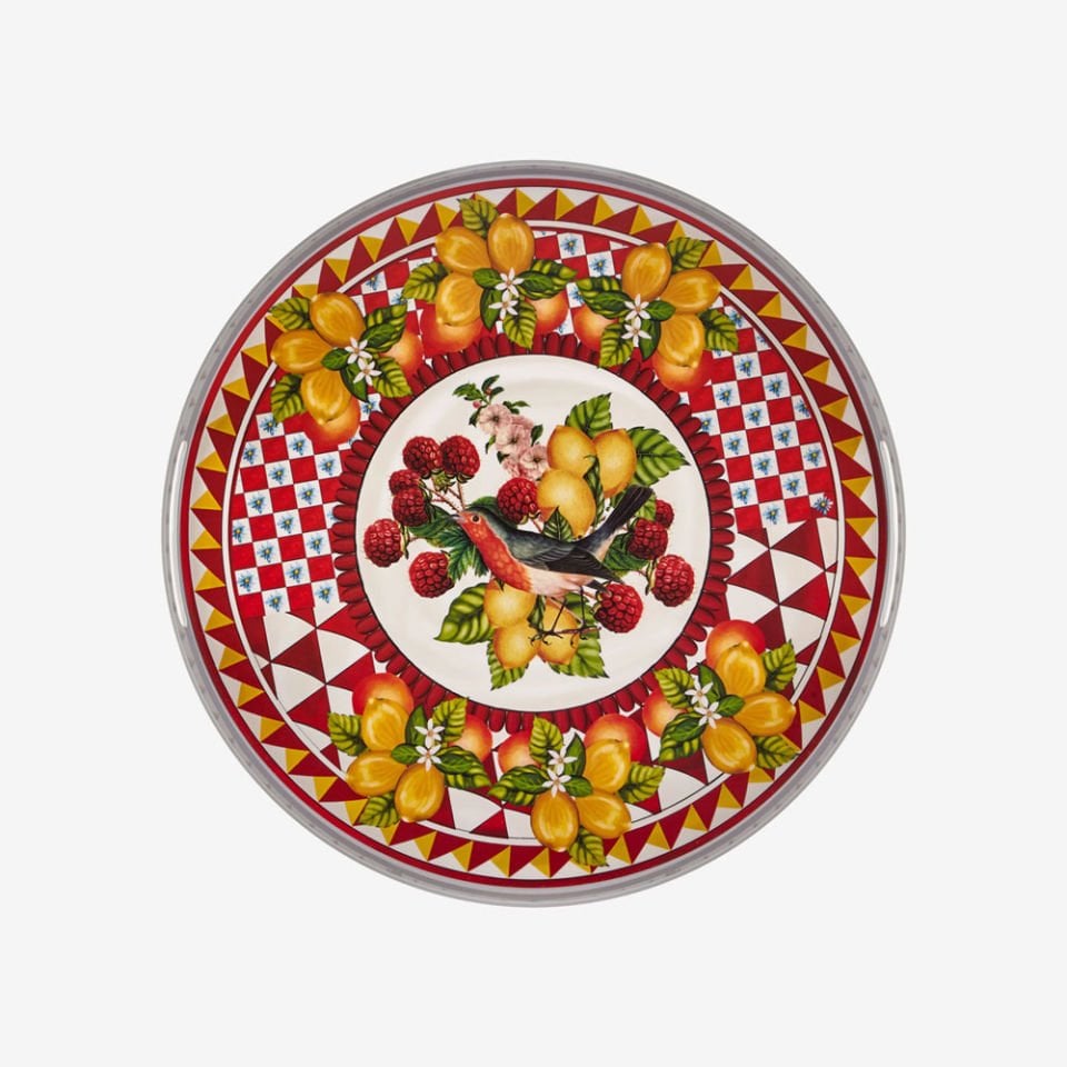 Kırmızı Melamin Tepsi 40 Cm Portofino Collection by Chiara Alessi