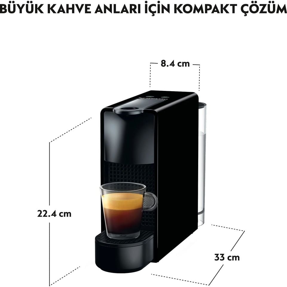 NESPRESSO C30 Essenza Mini Siyah Kahve Makinesi