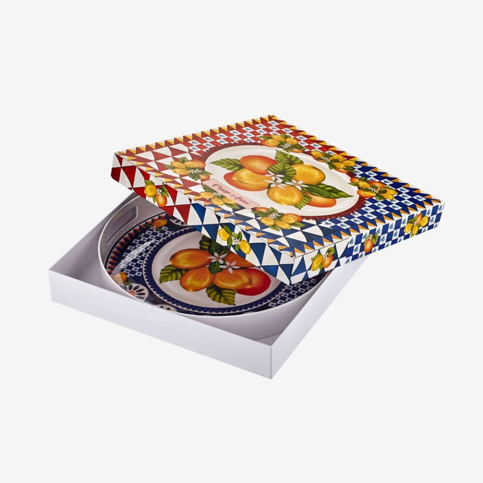 Mavi Melamin Tepsi 40 Cm Portofino Collection by Chiara Alessi