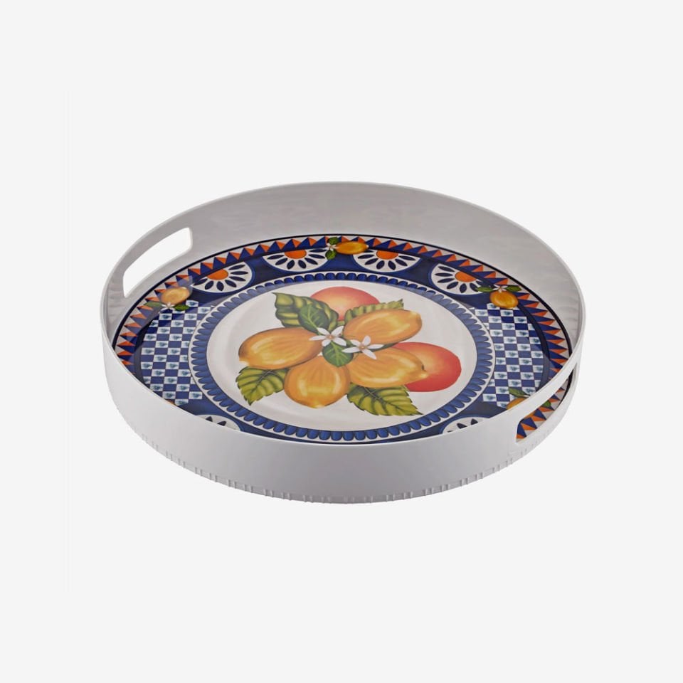 Mavi Melamin Tepsi 40 Cm Portofino Collection by Chiara Alessi