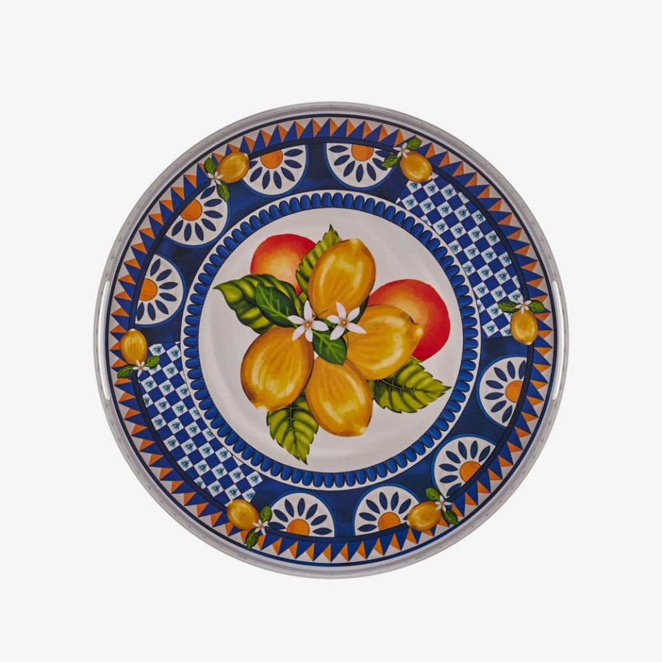 Mavi Melamin Tepsi 40 Cm Portofino Collection by Chiara Alessi