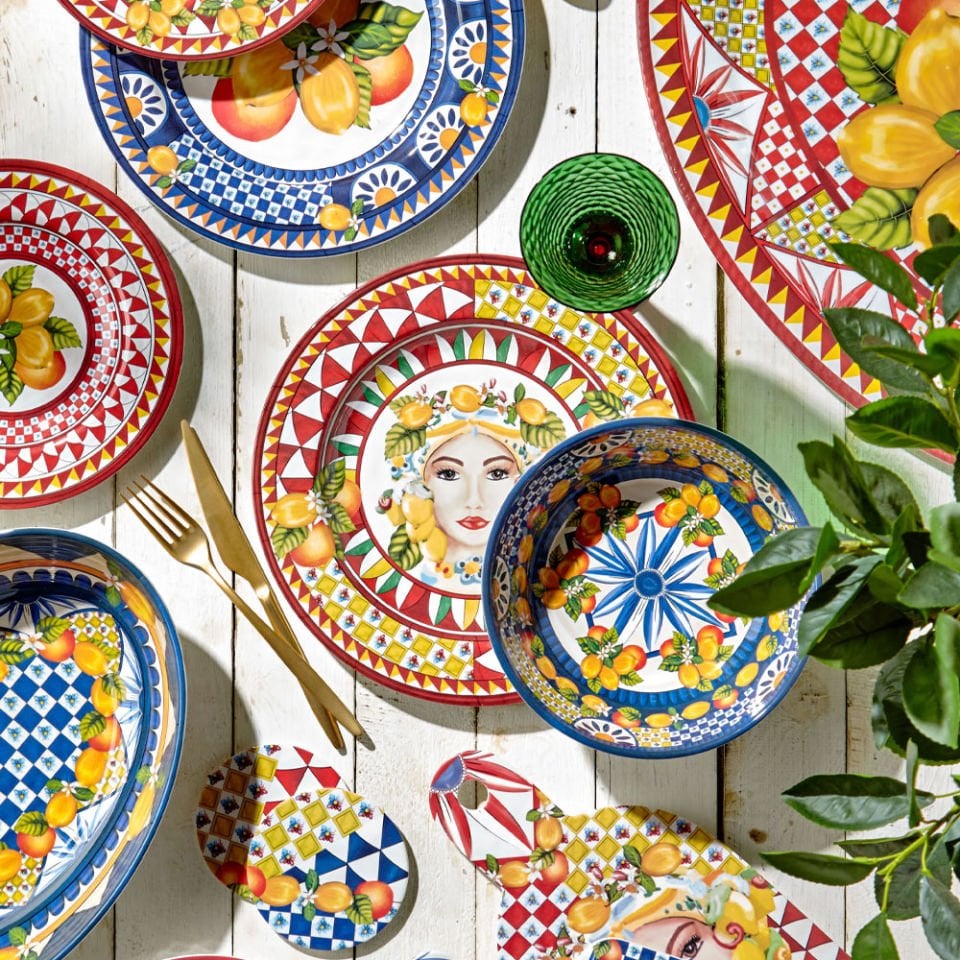 Kırmızı Melamin Servis Tabağı 50 Cm Portofino Collection by Chiara Alessi