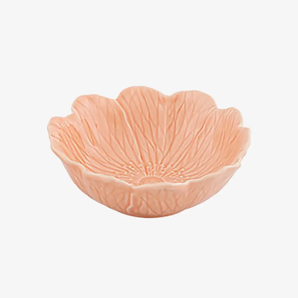 Bordallo Pinheiro Pembe Seramik Servis Kasesi 17 Cm