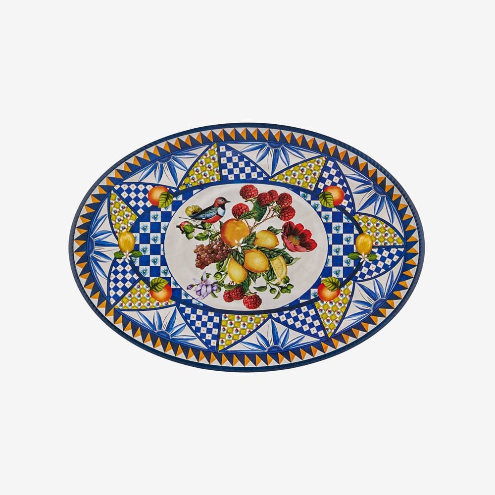 Mavi Melamin Servis Tabağı 50 Cm Portofino Collection by Chiara Alessi
