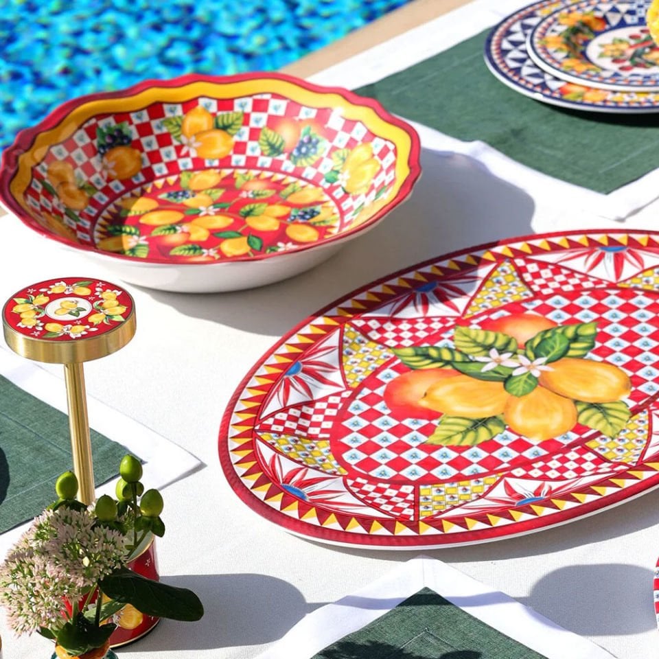 Kırmızı Melamin Servis Kasesi 35 Cm Portofino Collection by Chiara Alessi