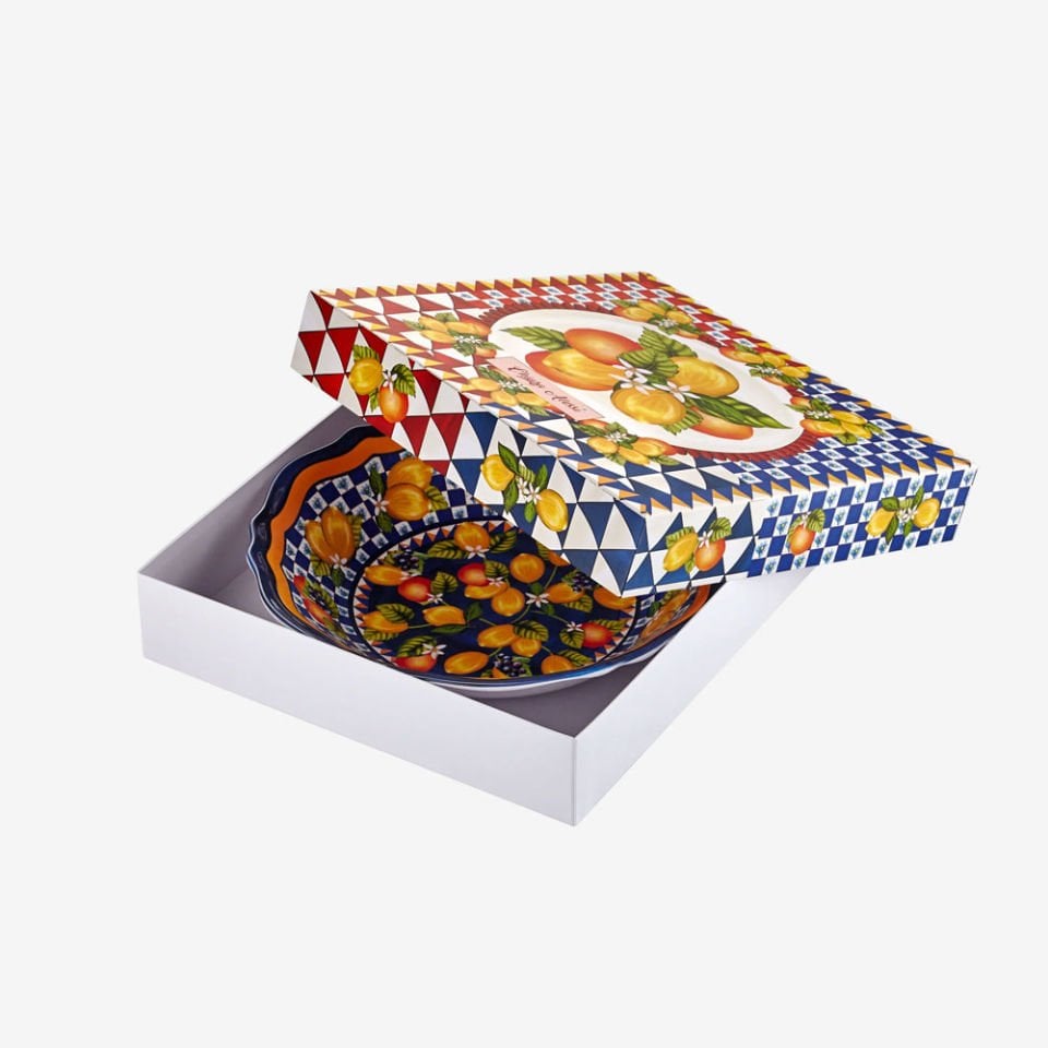 Mavi Melamin Servis Kasesi 35 Cm Portofino Collection by Chiara Alessi