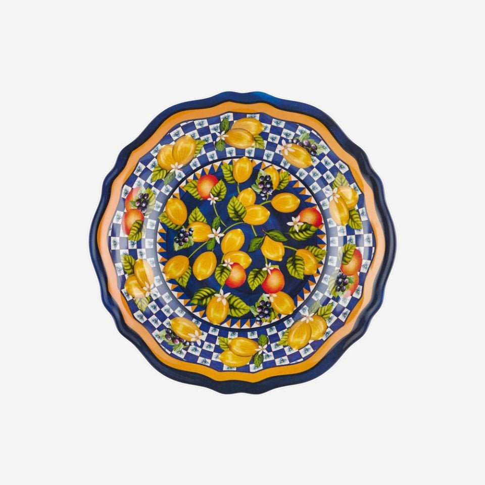 Mavi Melamin Servis Kasesi 35 Cm Portofino Collection by Chiara Alessi