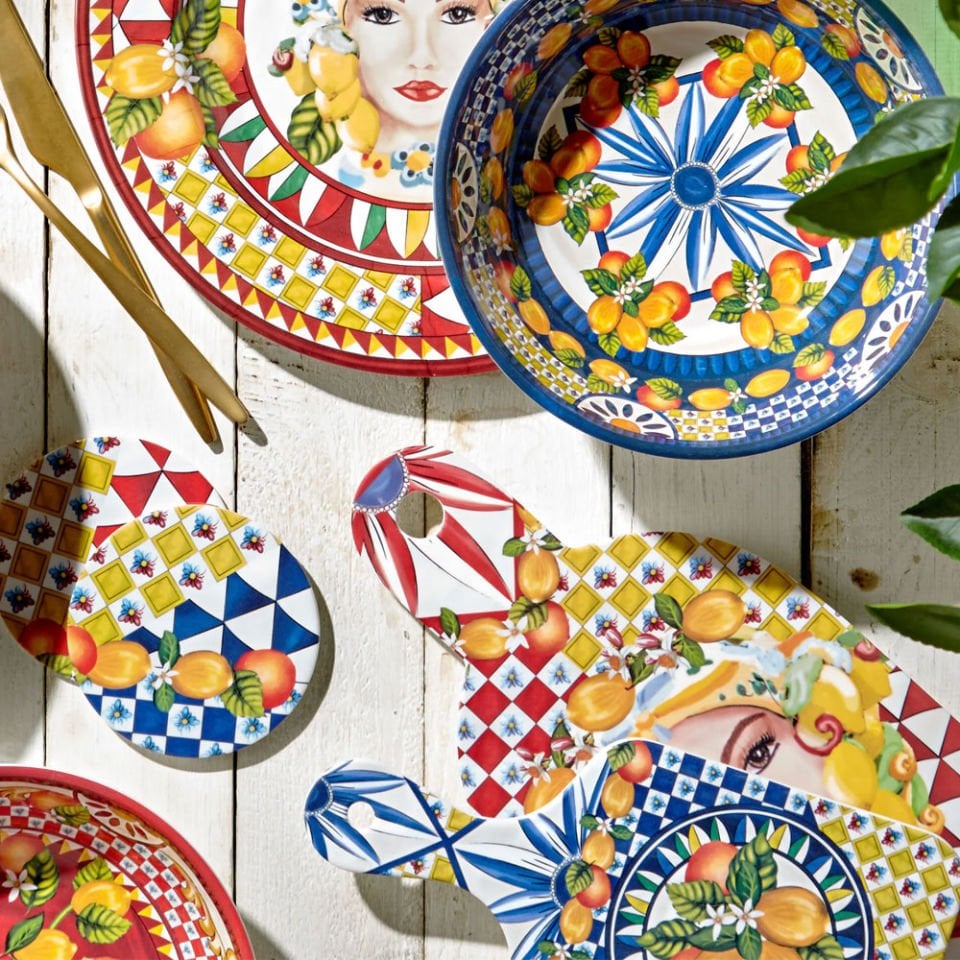 Mavi Melamin Sunum Tahtası 25 Cm Portofino Collection by Chiara Alessi