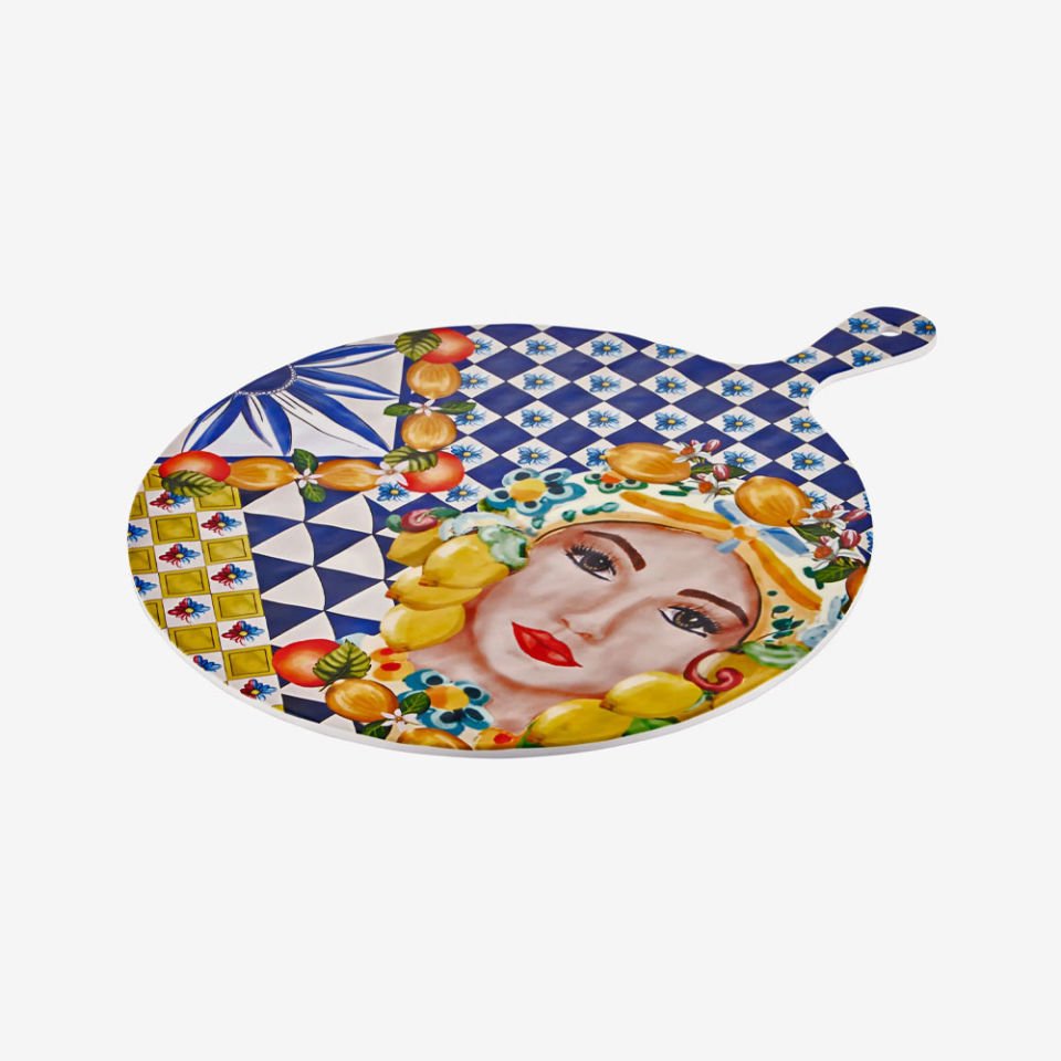 Mavi Melamin Sunum Tahtası 41 Cm Portofino Collection by Chiara Alessi