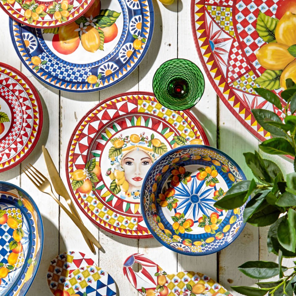 Kırmızı Melamin Bardak Altlığı 3 Parça Portofino Collection by Chiara Alessi