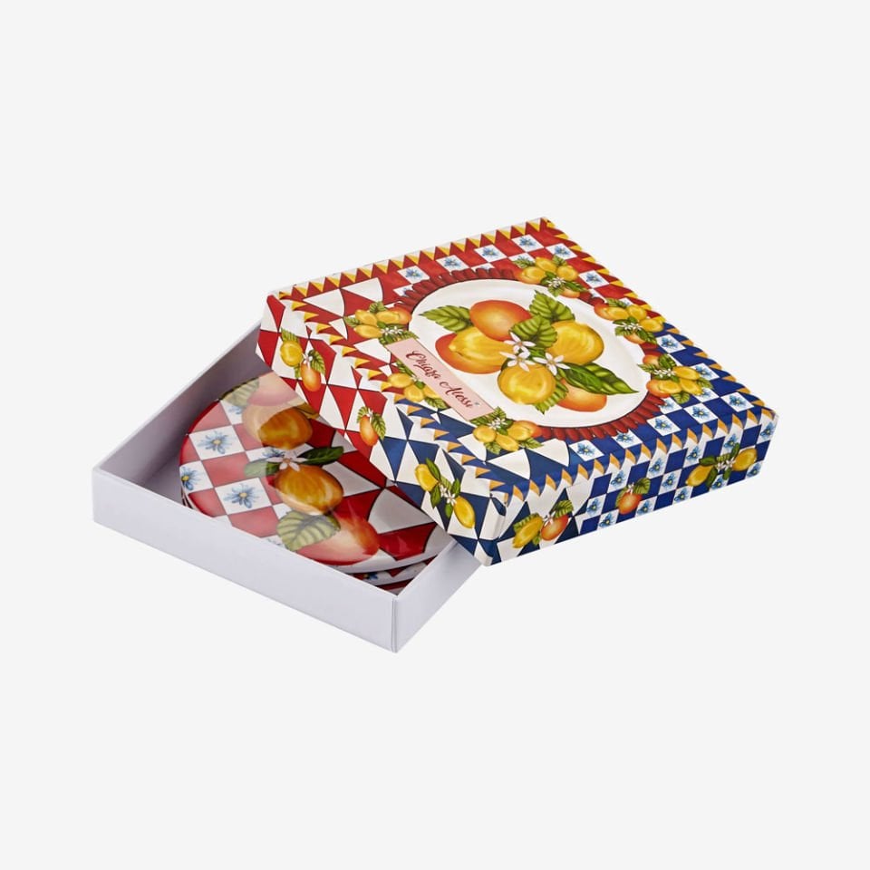 Kırmızı Melamin Bardak Altlığı 3 Parça Portofino Collection by Chiara Alessi