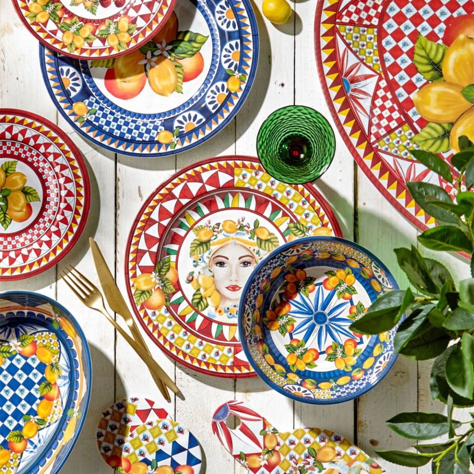 Mavi Melamin Bardak Altlığı 3 Parça Portofino Collection by Chiara Alessi