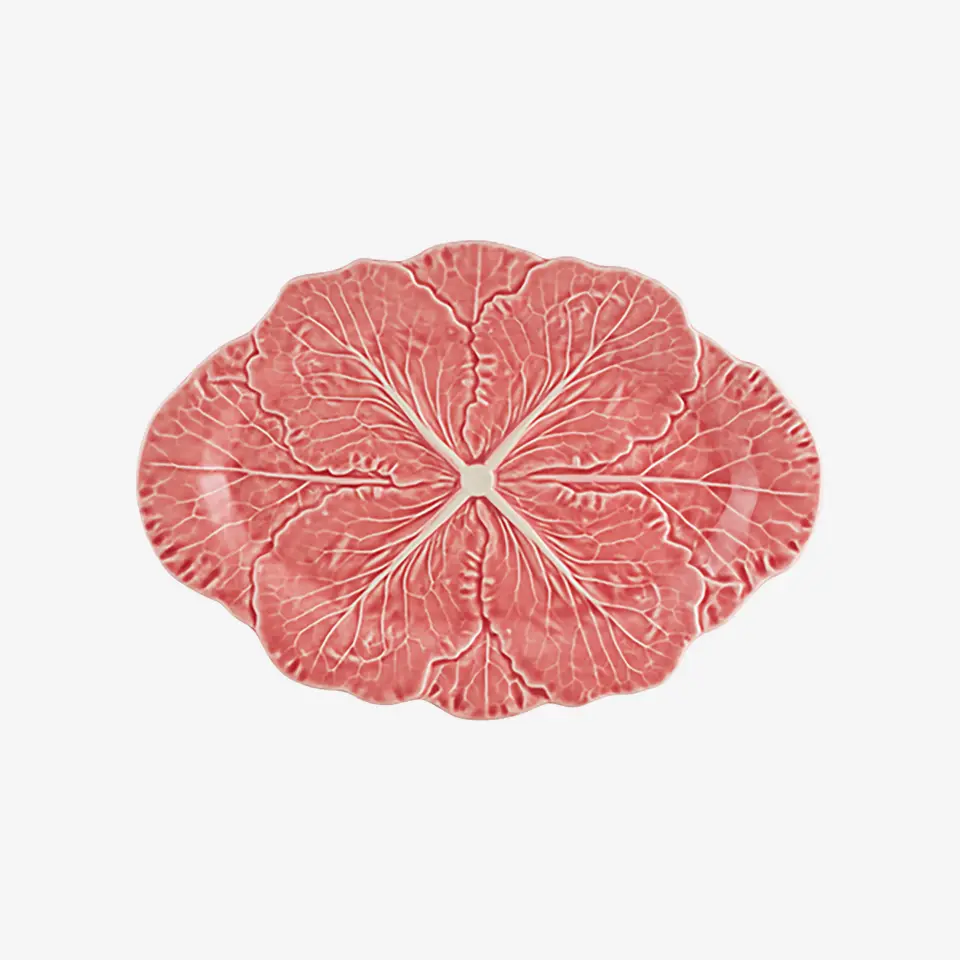 Bordallo Pinheiro Pembe Seramik Servis Tabağı 43 Cm