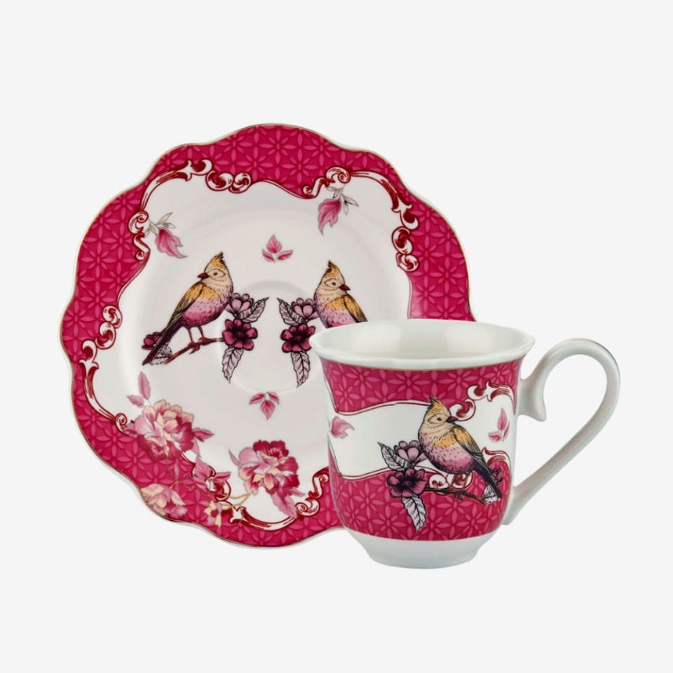 Pembe Porselen Kahve Fincan Seti 90 Ml Allure Collection by Chiara Alessi