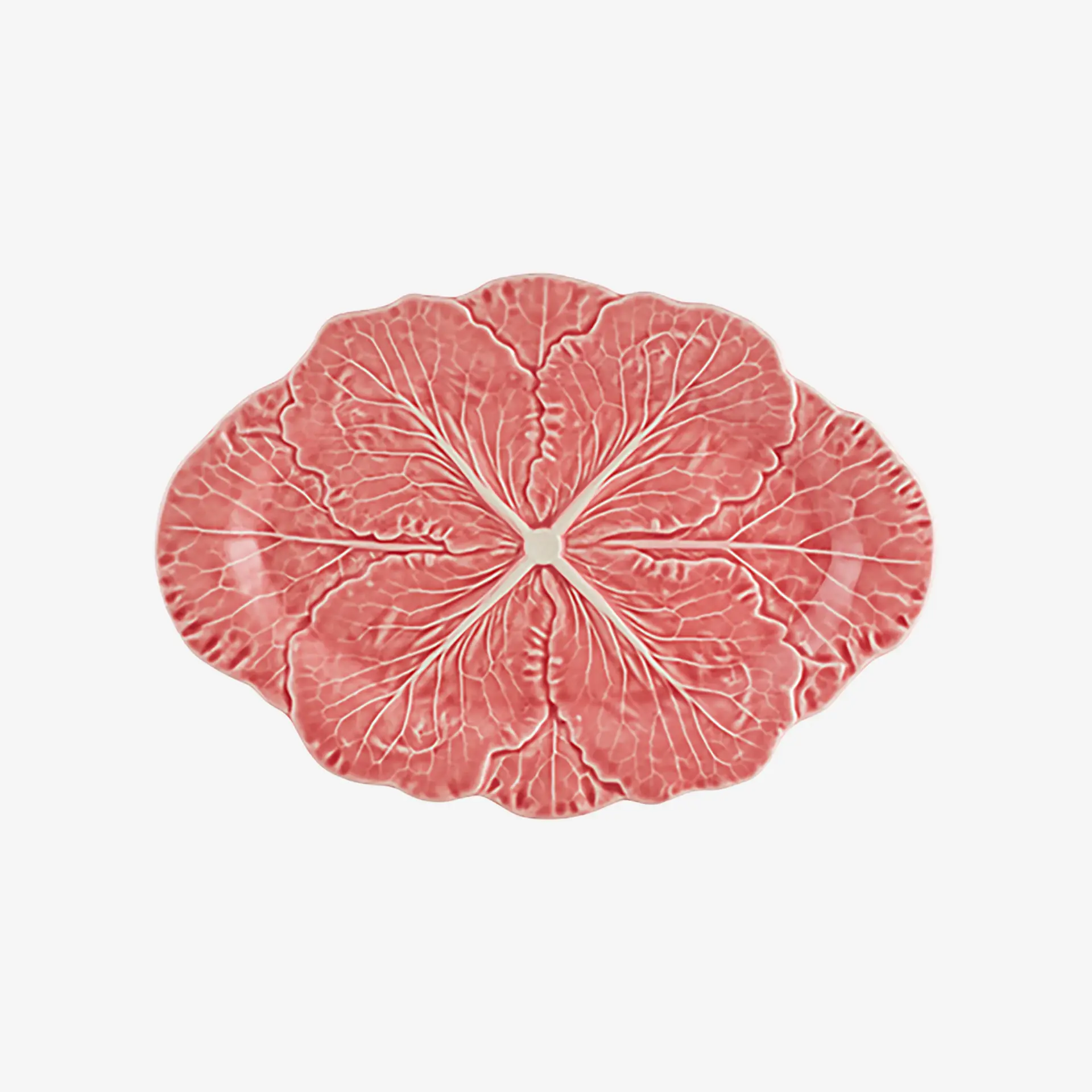 Bordallo Pinheiro Pembe Seramik Servis Tabağı 37,5 Cm