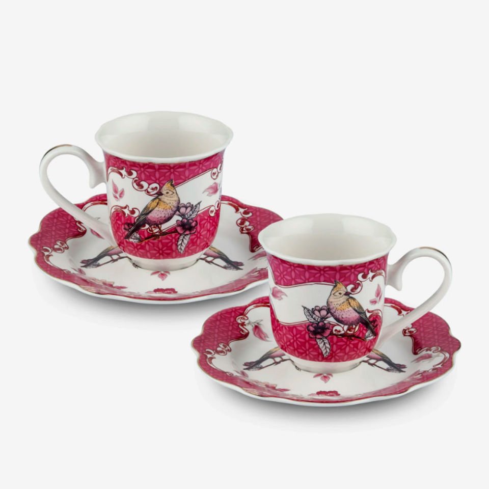 Pembe Porselen Kahve Fincan Seti 90 Ml Allure Collection by Chiara Alessi