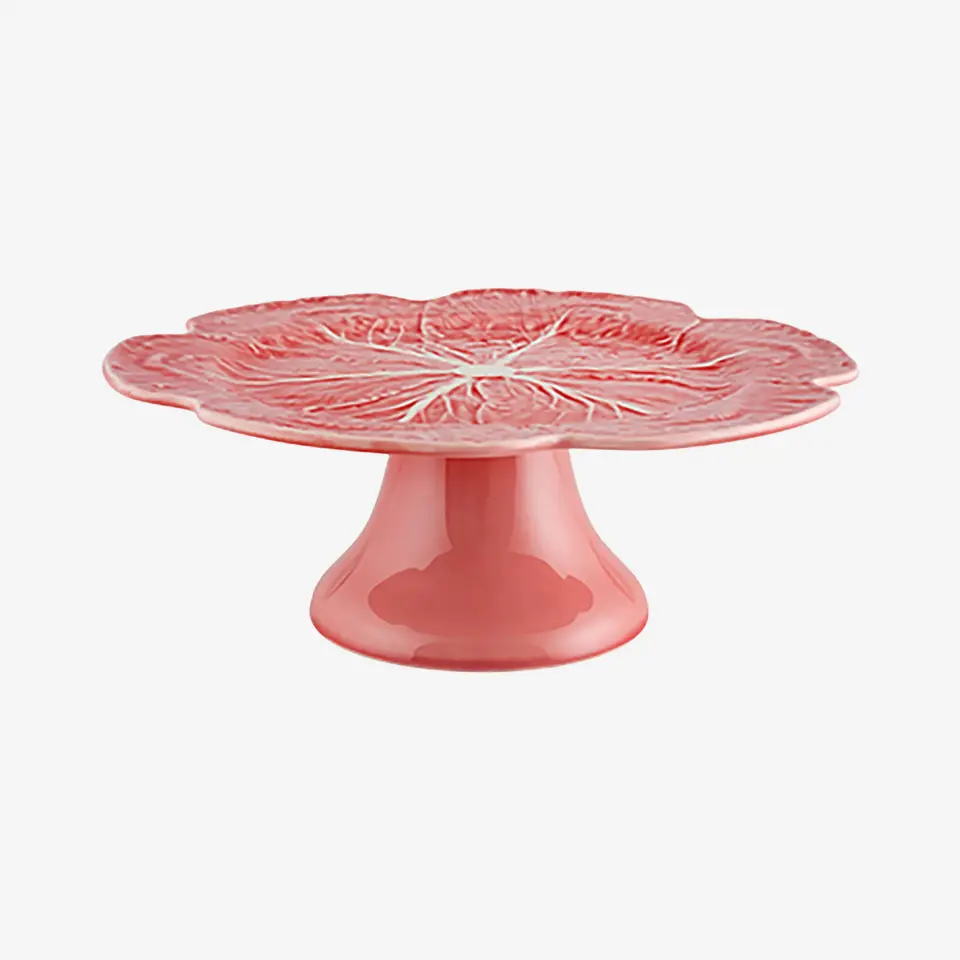 Bordallo Pinheiro Pembe Seramik Kek Standı 31 Cm