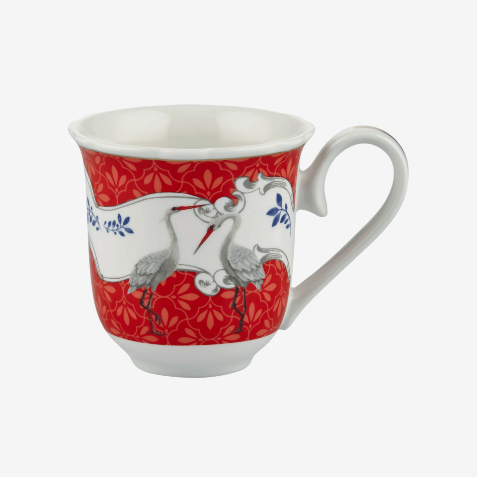 Kırmızı Porselen Kahve Fincan Seti 90 Ml Allure Collection by Chiara Alessi