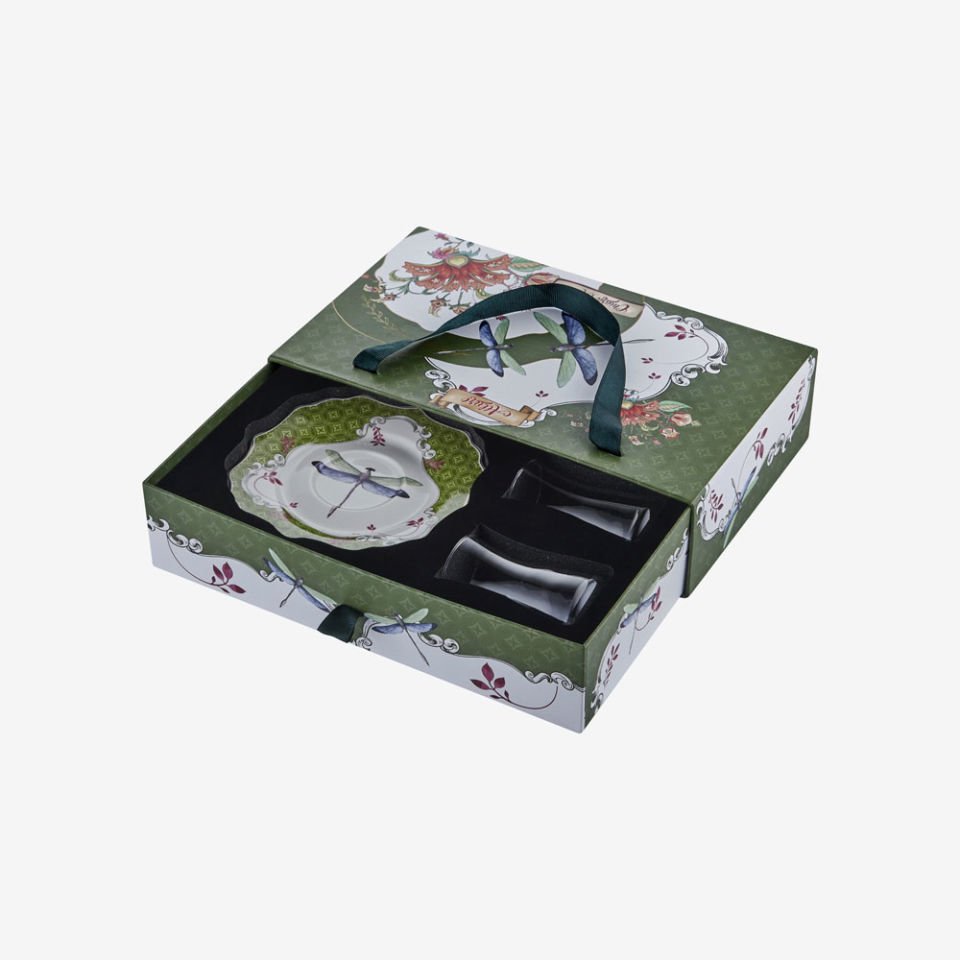 Yeşil Porselen Çay Tabağı Seti 170 Ml Allure Collection by Chiara Alessi