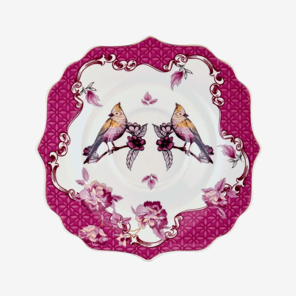 Pembe Porselen Çay Tabağı Seti 15 Cm Allure Collection by Chiara Alessi