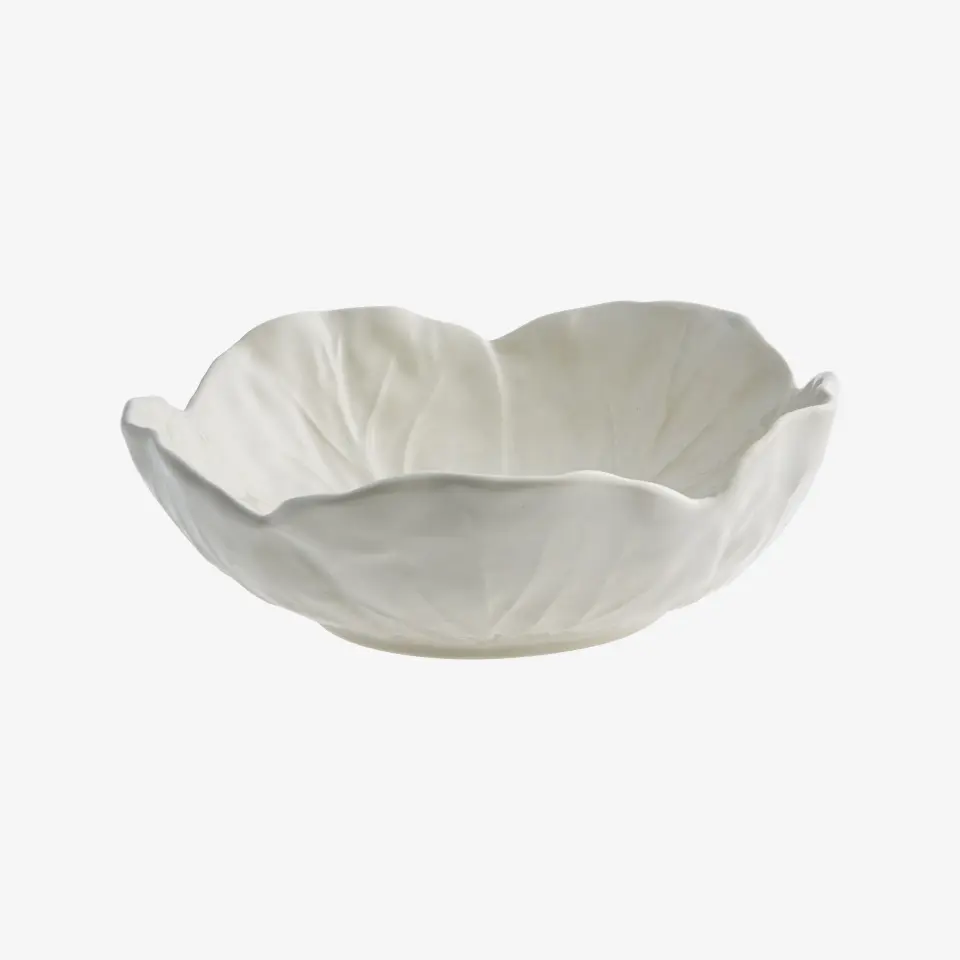 Bordallo Pinheiro Beyaz Seramik Salata Kasesi 15 Cm