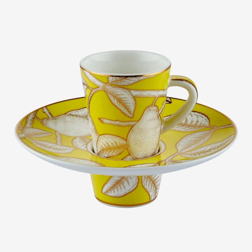 Sarı Porselen Kahve Fincan Seti 100 Ml Ravello Collection by Chiara Alessi