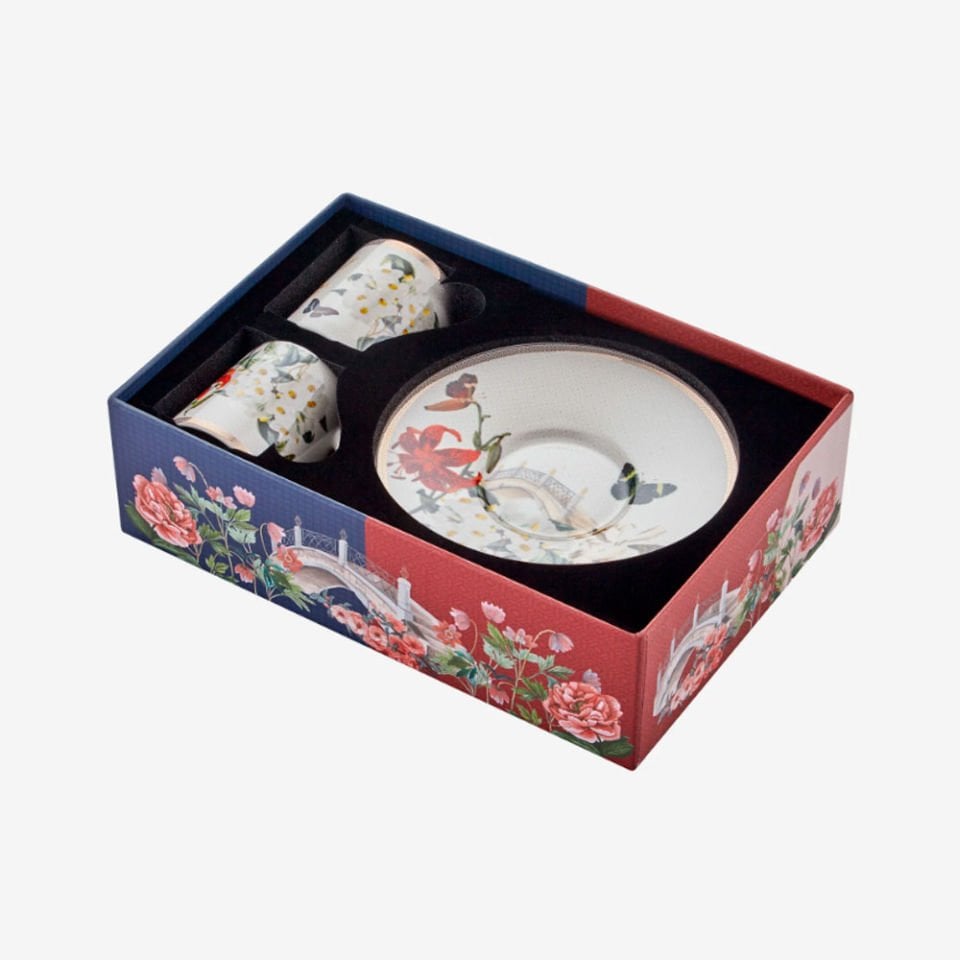 Beyaz Porselen Kahve Fincan Seti 90 Ml Butterfly Walley Collection by Chiara Alessi