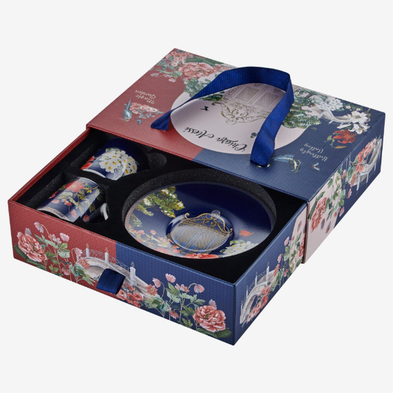 Lacivert Porselen Kahve Fincan Seti 90 Ml Magic Garden Collection by Chiara Alessi