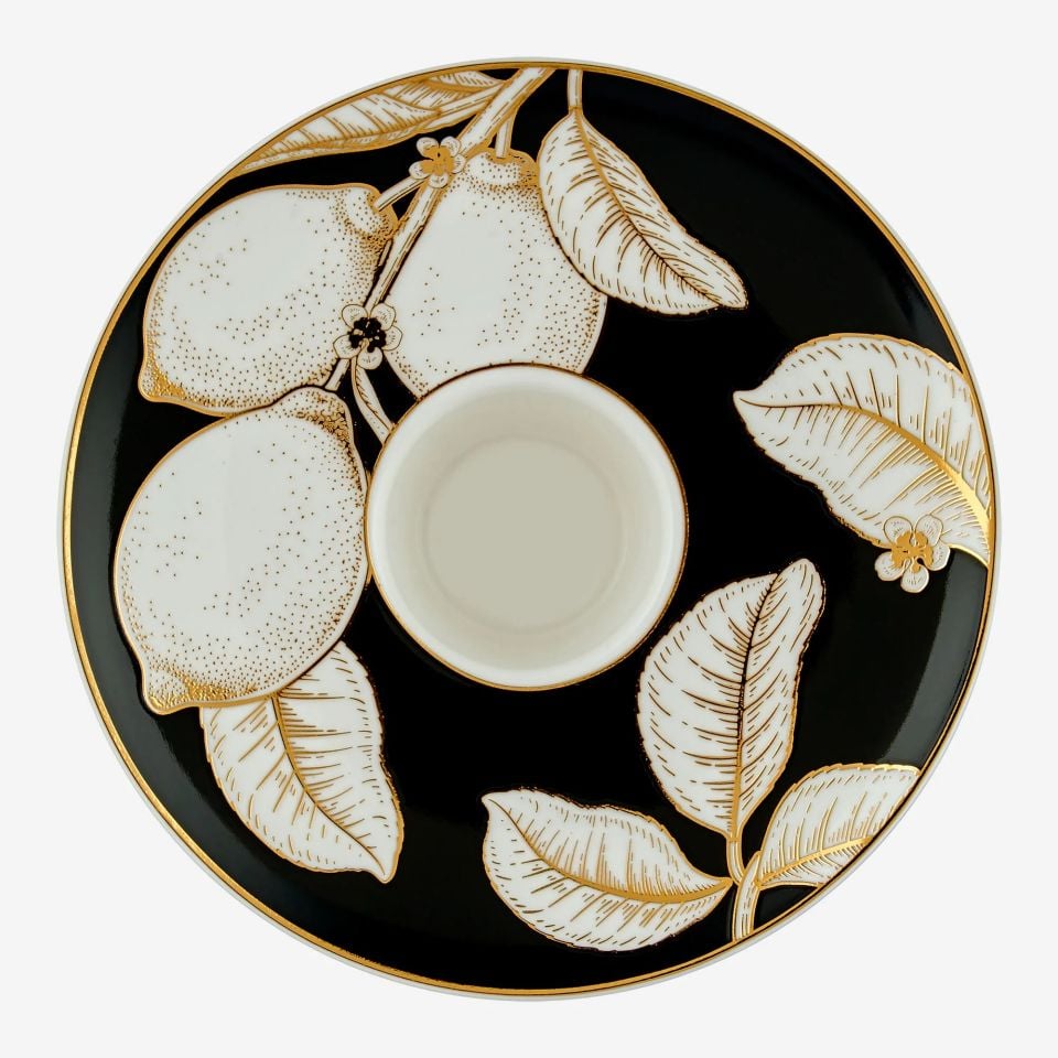 Siyah Porselen Kahve Fincan Seti 100 Ml Ravello Collection by Chiara Alessi