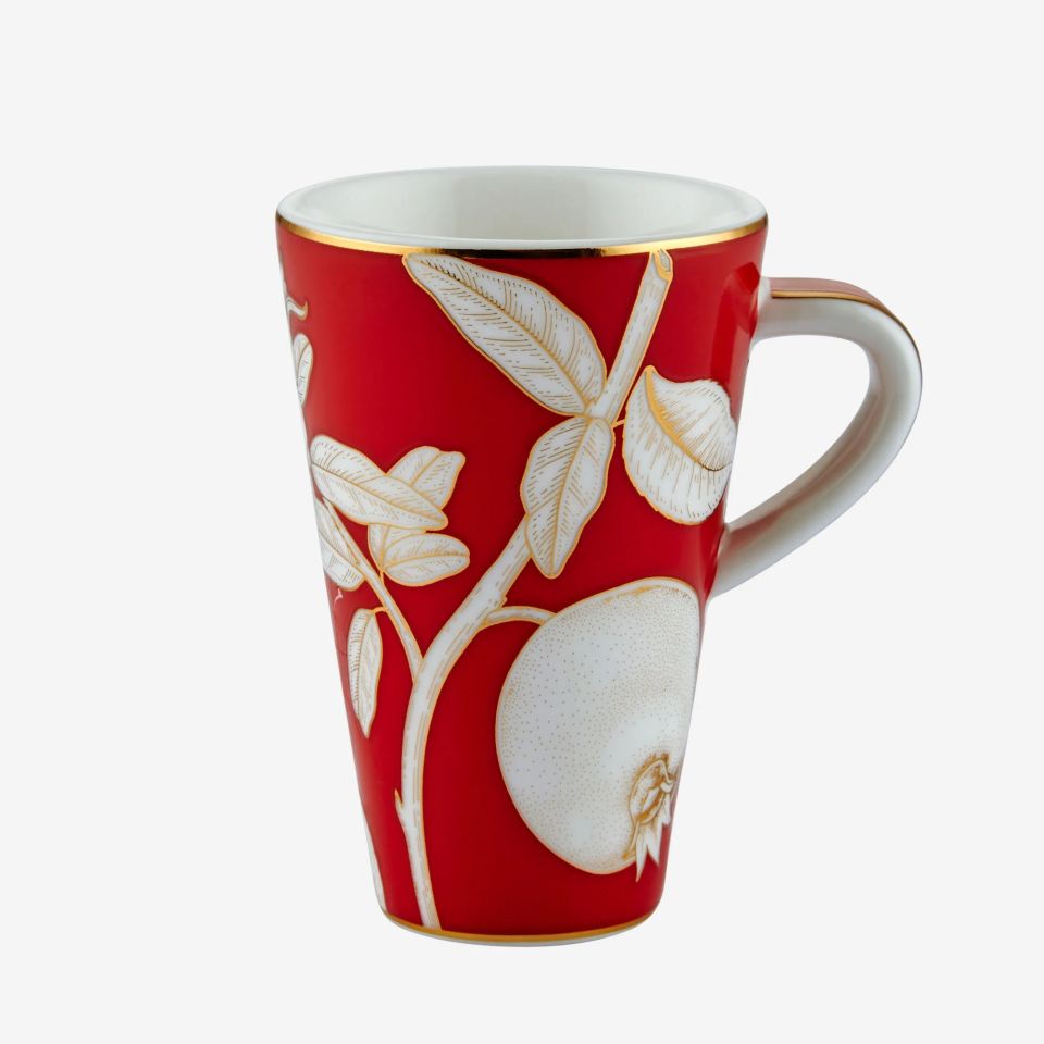 Kırmızı Porselen Kahve Fincan Seti 100 Ml Ravello Collection by Chiara Alessi