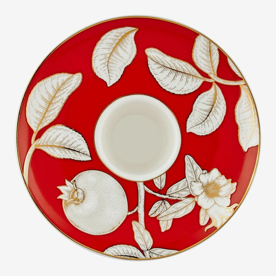 Kırmızı Porselen Kahve Fincan Seti 100 Ml Ravello Collection by Chiara Alessi