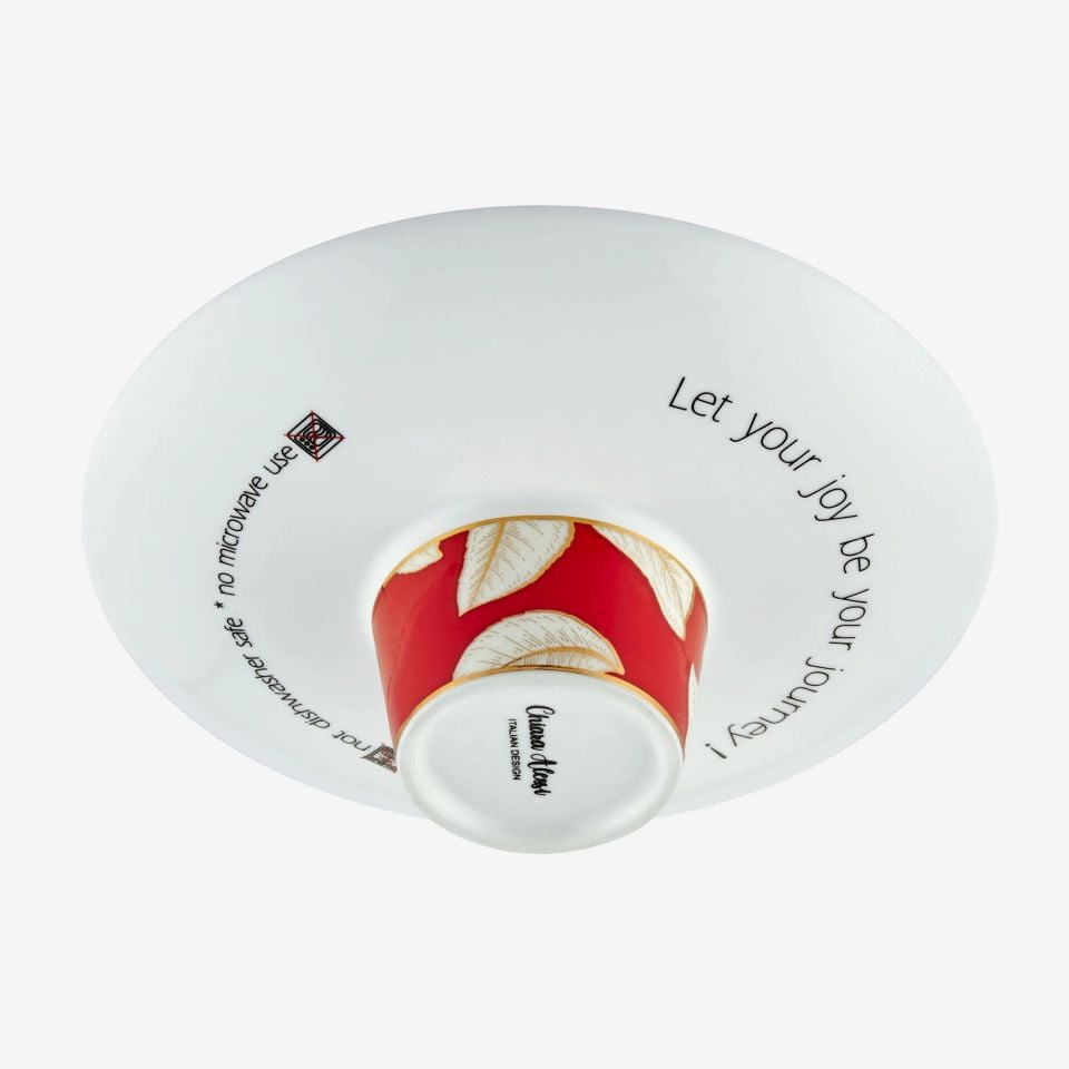 Kırmızı Porselen Kahve Fincan Seti 100 Ml Ravello Collection by Chiara Alessi