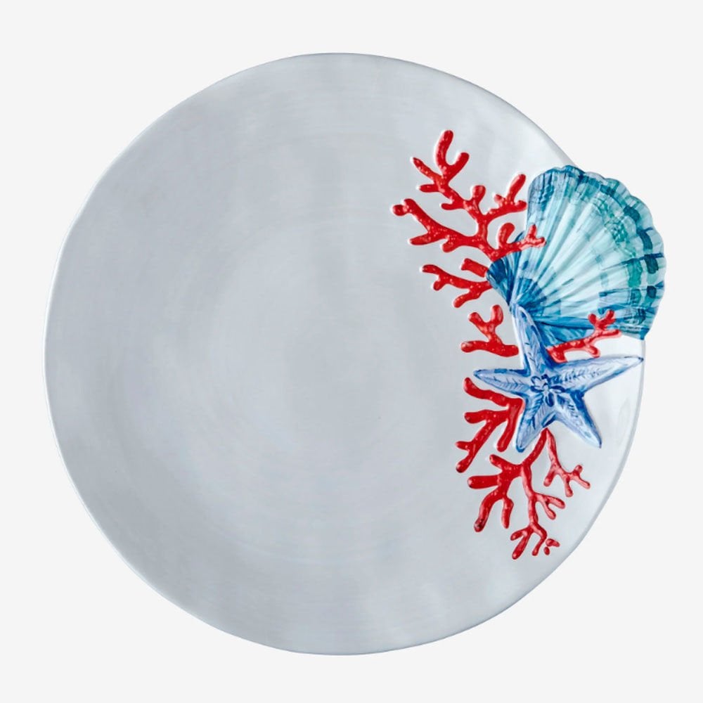 Beyaz Melamin Yemek Tabağı 28 Cm Bambu Collection by Chiara Alessi