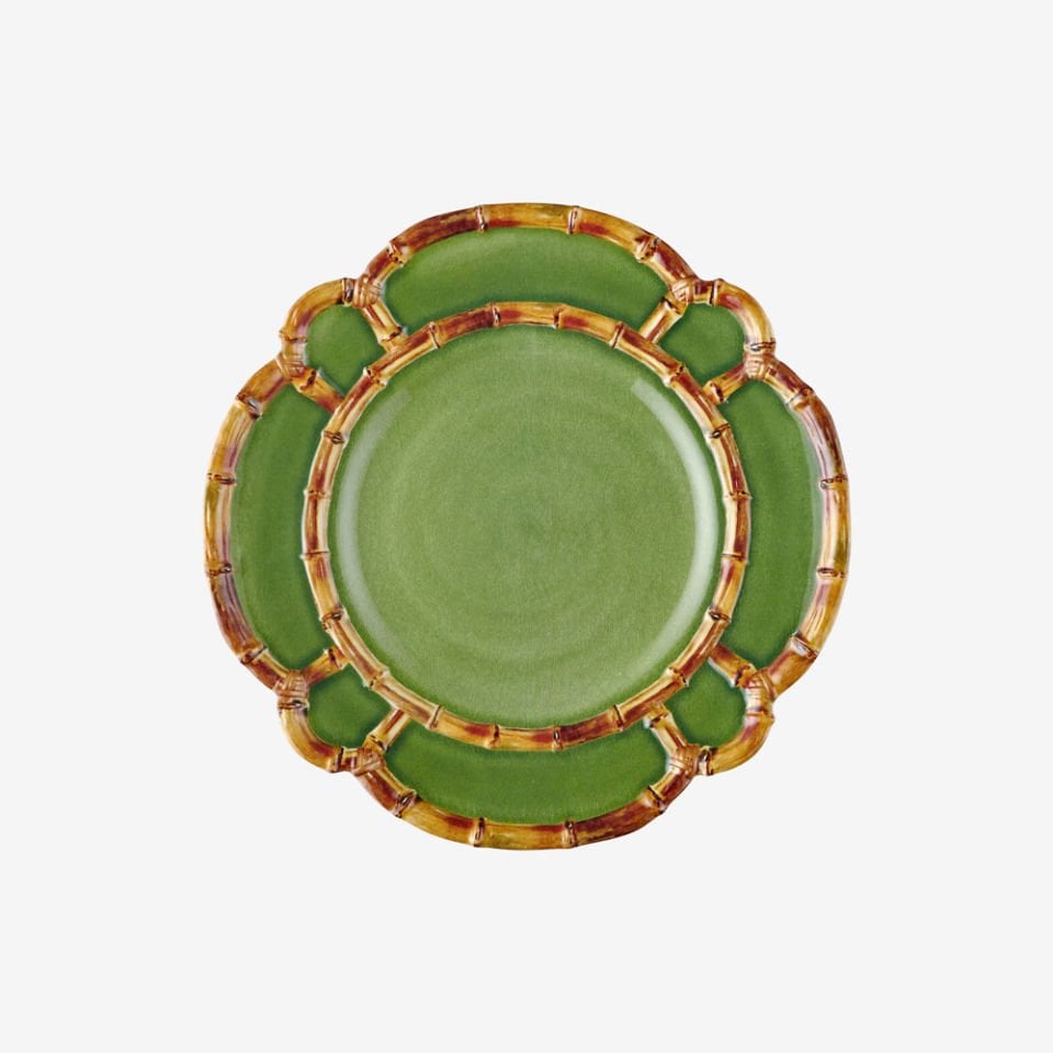 Yeşil Melamin Kahvaltı Tabağı 23 Cm Bambu Collection by Chiara Alessi